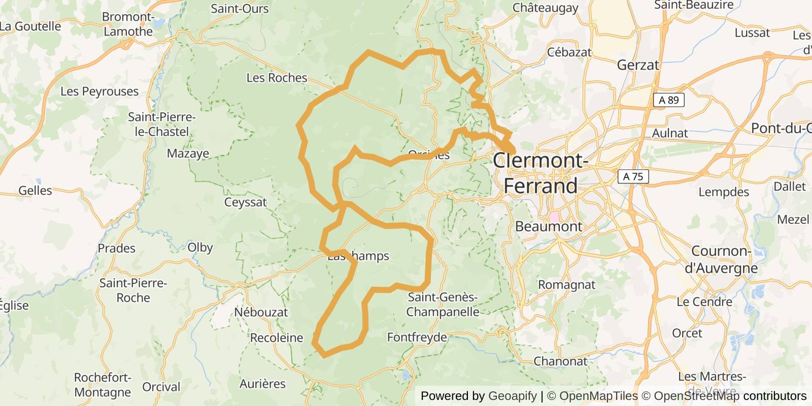 Carte du parcours Grande traversée