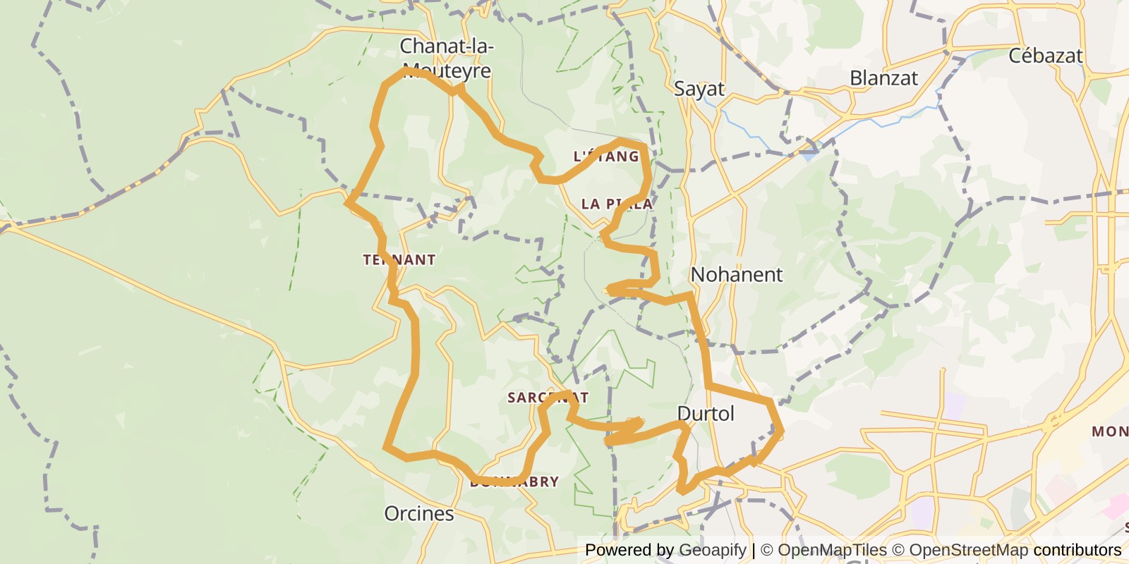Carte du parcours Cols par les pistes