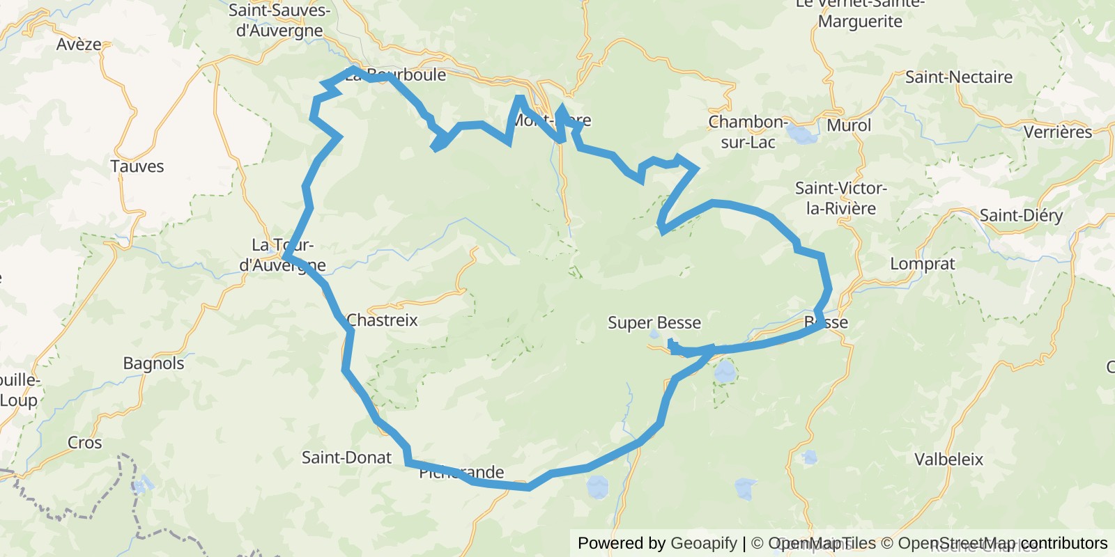 Carte du parcours Sortie endurance