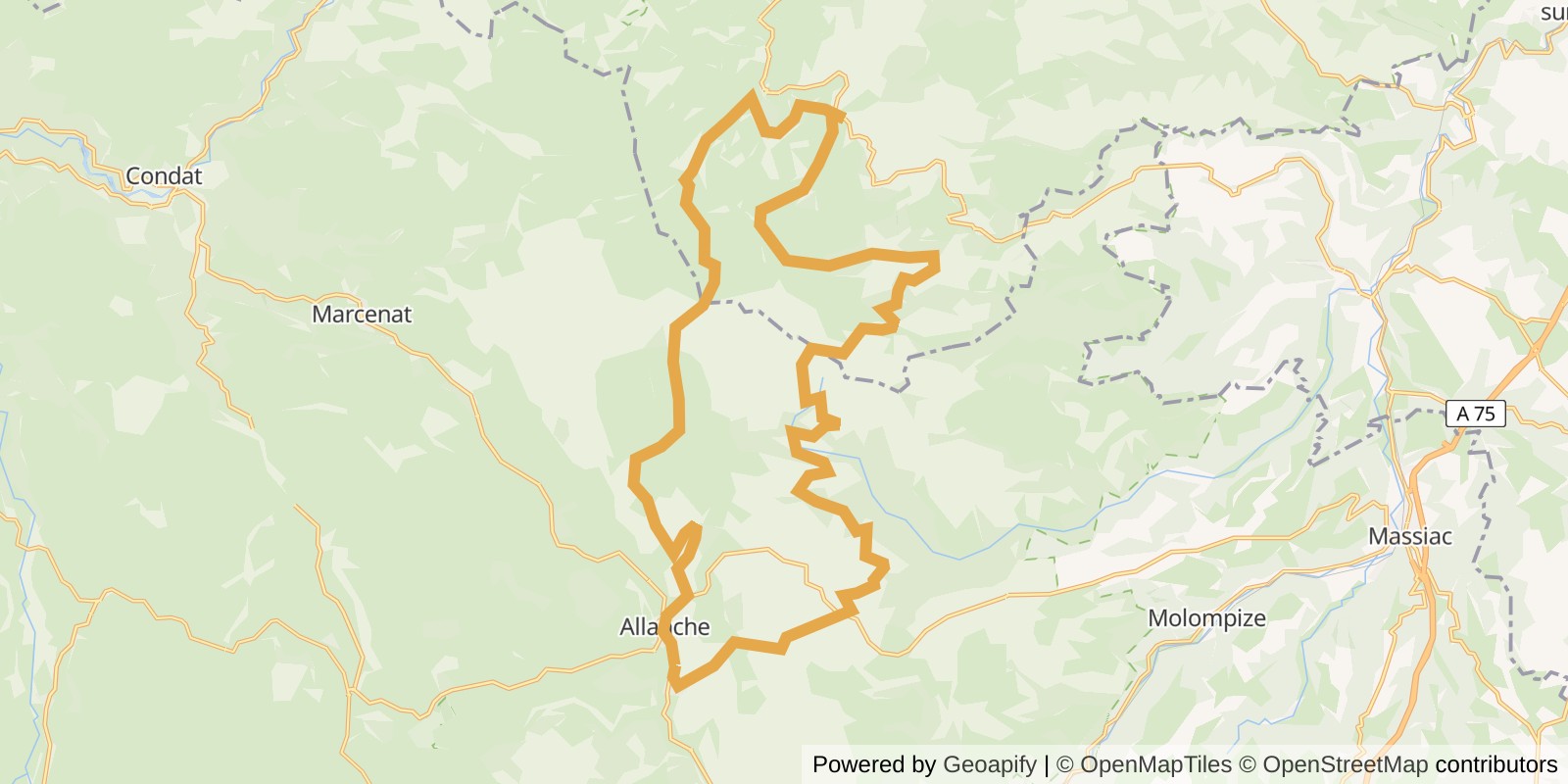 Carte du parcours Aventure gravel