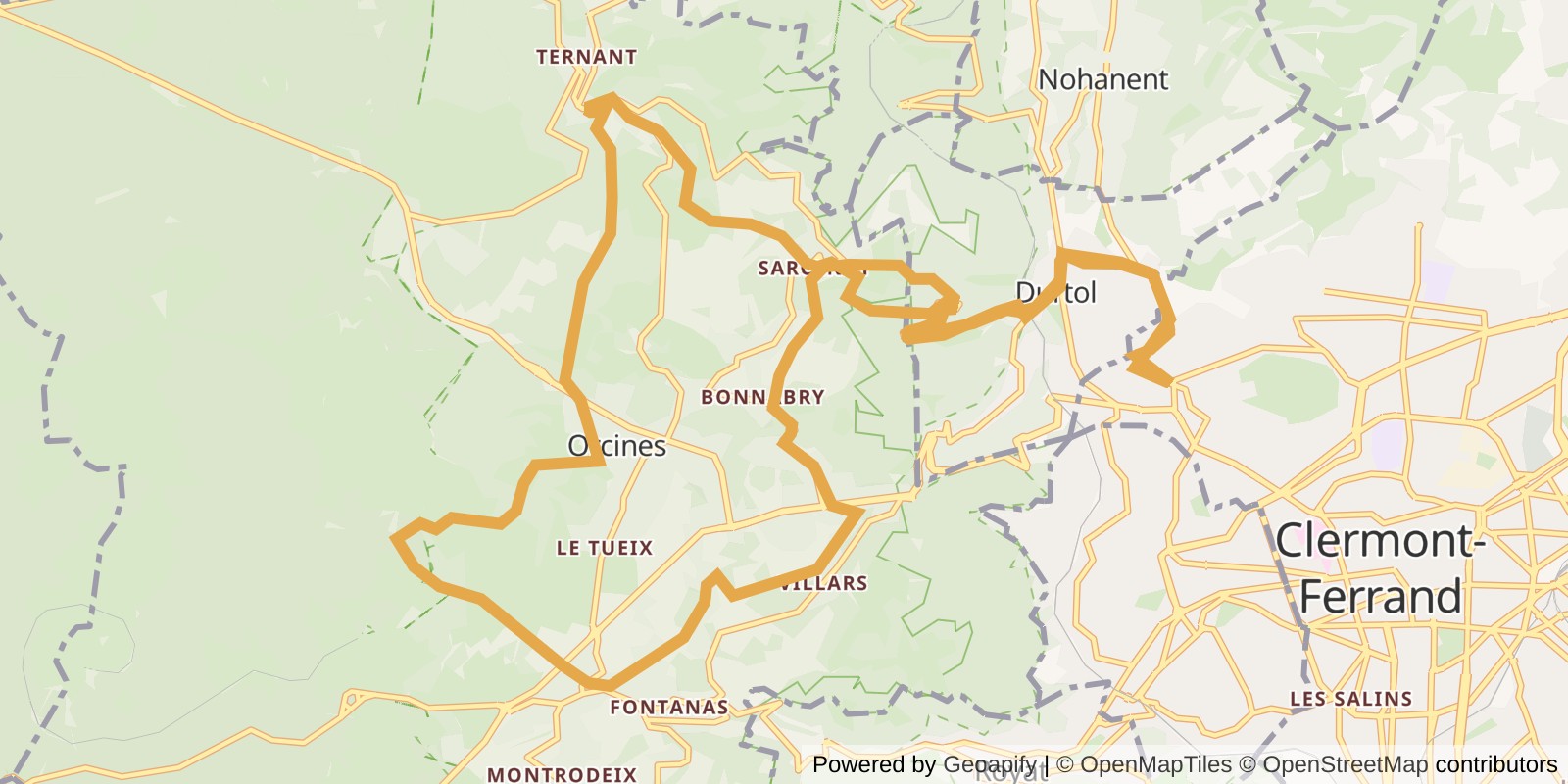Carte du parcours Découverte du coin