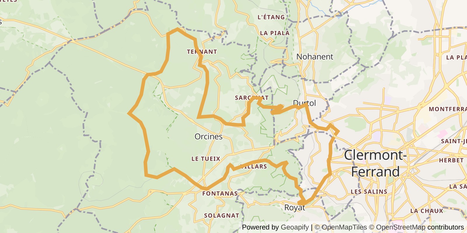 Carte du parcours Chemins secrets